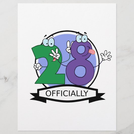 Officially 28 Birthday Logo (Front)