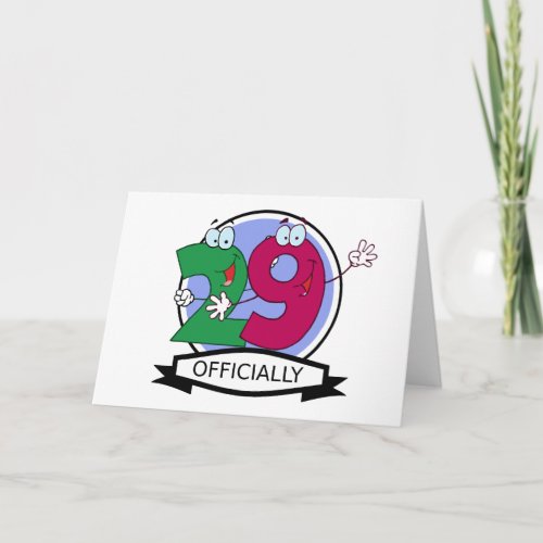 Officially 29 Birthday Banner Card