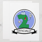 Officially 2 Birthday Banner (Front/Back)