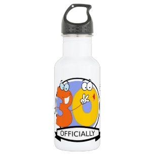 Officially 30 Birthday Banner Stainless Steel Water Bottle