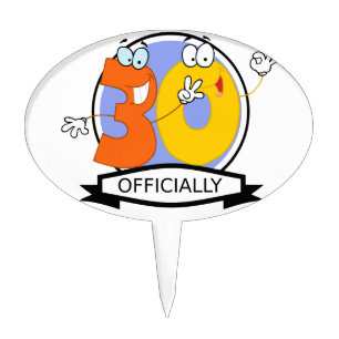 Officially 30 Birthday Logo Cake Topper