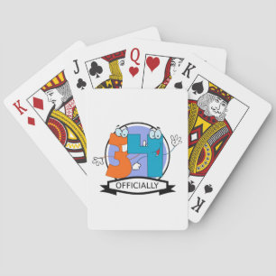 Officially 34 Birthday Logo Poker Cards