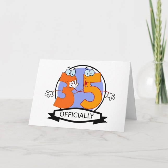 Officially 35 Birthday Logo Card (Front)