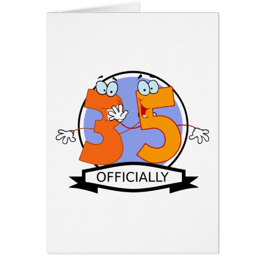 Officially 35 Birthday Logo Cards (Front)
