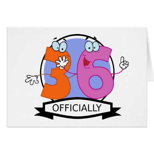 Officially 36 Birthday Banner (Front Horizontal)