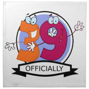 Officially 39 Birthday Banner Napkin