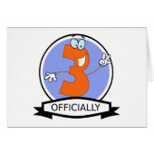 Officially 3 Birthday Banner (Front Horizontal)