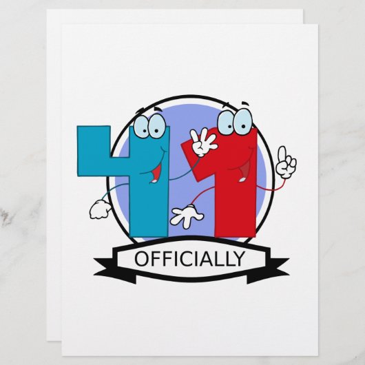 Officially 41 Birthday Banner (Front/Back)