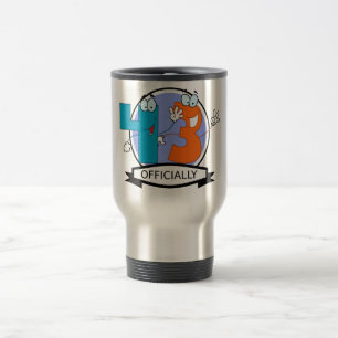 Officially 43 Birthday Banner Travel Mug