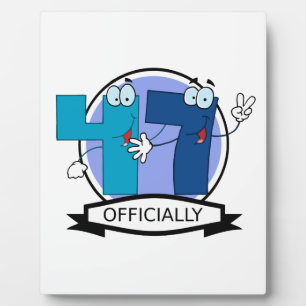 Officially 47 Birthday Banner Plaque