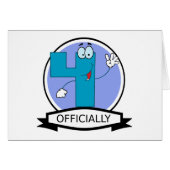 Officially 4 Birthday Banner (Front Horizontal)