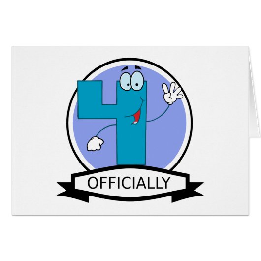 Officially 4 Birthday Banner (Front Horizontal)