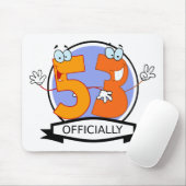 Officially 53 Birthday Banner Mouse Pad (With Mouse)