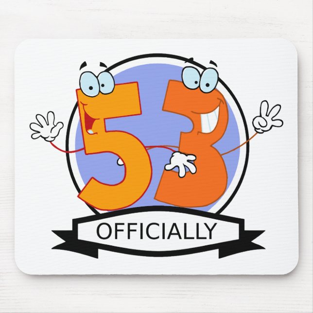 Officially 53 Birthday Banner Mouse Pad (Front)