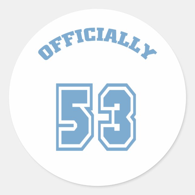 Officially 53 classic round sticker (Front)