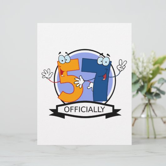 Officially 57 Birthday Banner (Standing Front)