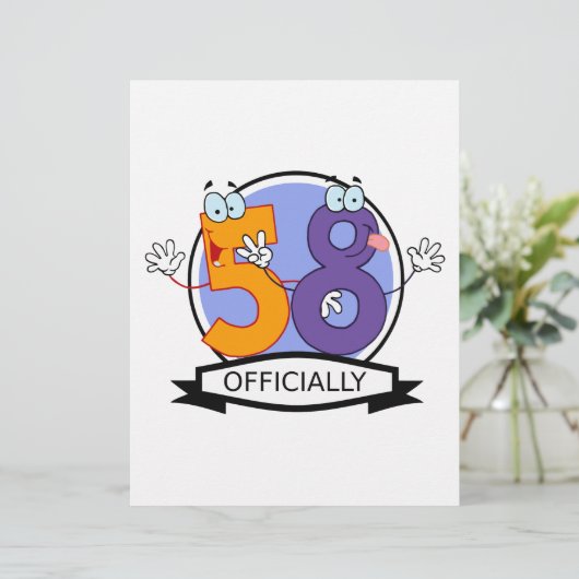 Officially 58 Birthday Banner (Standing Front)