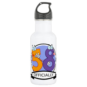 Officially 58th Birthday Number Stainless Steel Water Bottle