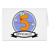Officially 5 Birthday Banner (Front Horizontal)