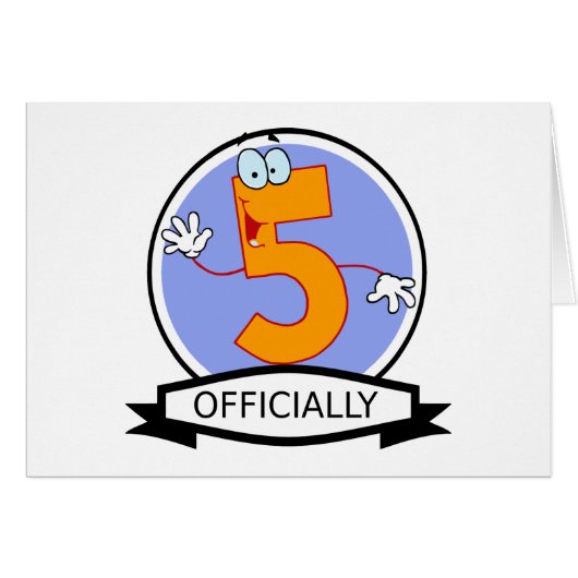 Officially 5 Birthday Banner (Front Horizontal)