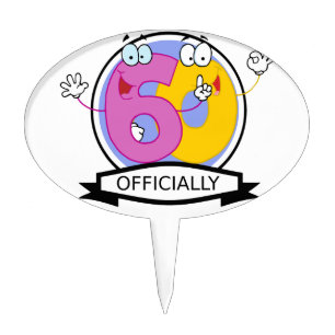 Officially 60 Birthday Banner Cake Topper