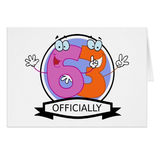 Officially 63 Birthday Banner Cards (Front Horizontal)