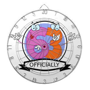 Officially 63 Birthday Banner Dart Board