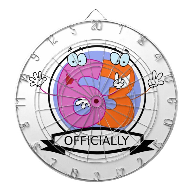 Officially 63 Birthday Banner Dart Board (Front)