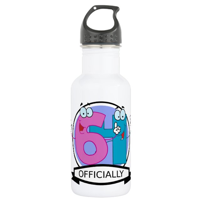 Officially 64 Birthday Banner Water Bottle (Front)