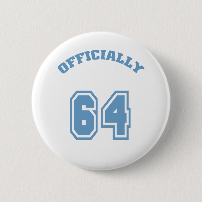 Officially 64 pinback button (Front)