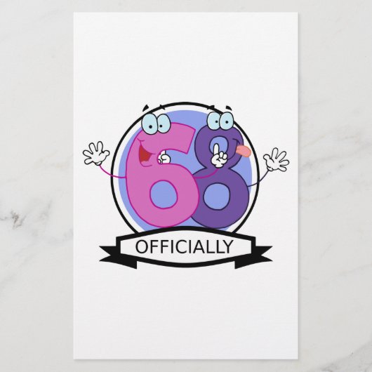 Officially 68 Birthday Banner. (Front)