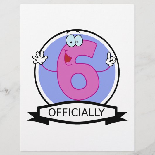 Officially 6 Birthday Banner (Front)