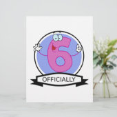 Officially 6 Birthday Banner (Standing Front)