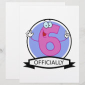 Officially 6 Birthday Banner (Front/Back)