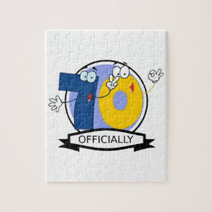 Officially 70 Birthday Banner Jigsaw Puzzle