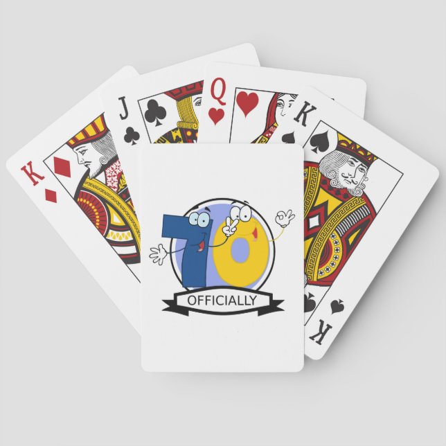 Officially 70 Birthday Logo Poker Cards (Back)