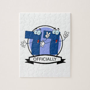 Officially 77 Birthday Banner Jigsaw Puzzle