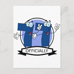 Officially 77 Birthday Banner Postcard
