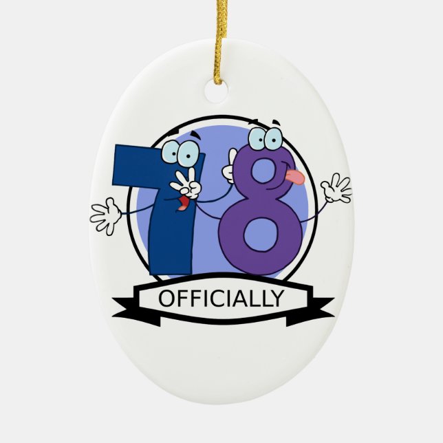 Officially 78 Birthday Banner Ceramic Ornament (Front)