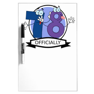 Officially 78 Birthday Banner Dry-Erase Board