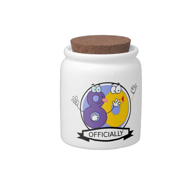 Officially 80 Birthday Banner Candy Jar (Right)