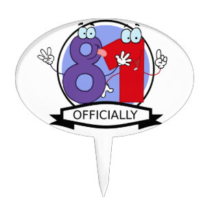 Officially 81 Birthday Banner Cake Topper