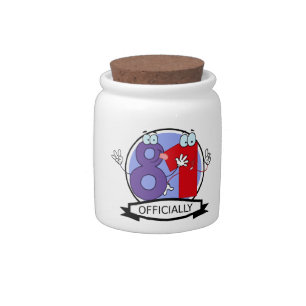 Officially 81 Birthday Banner Candy Jar
