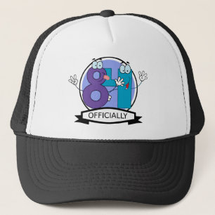 Officially 84 Birthday Banner Trucker Hat