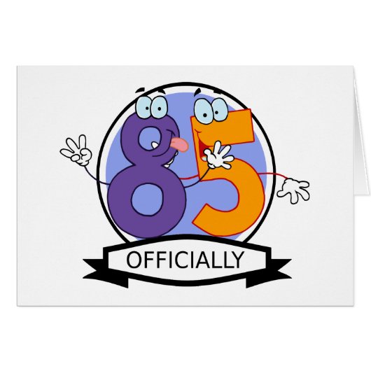 Officially 85 Birthday Banner Cards (Front Horizontal)