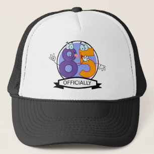 Officially 85 Birthday Banner Trucker Hat