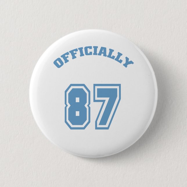 Officially 87 pinback button (Front)