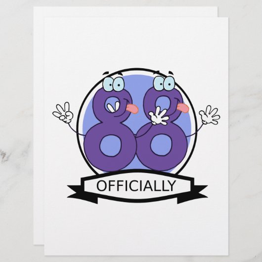 Officially 88 Birthday Banner (Front/Back)