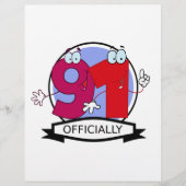 Officially 91 Birthday Banner (Front)