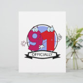 Officially 91 Birthday Banner (Standing Front)